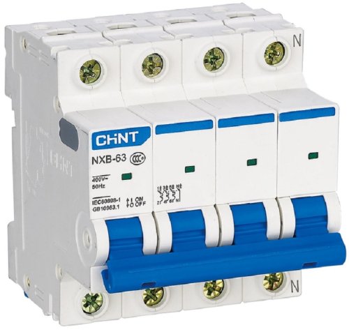 Выключатель автоматический CHINT NXB-63S 4п 20А D 4.5кА картинка